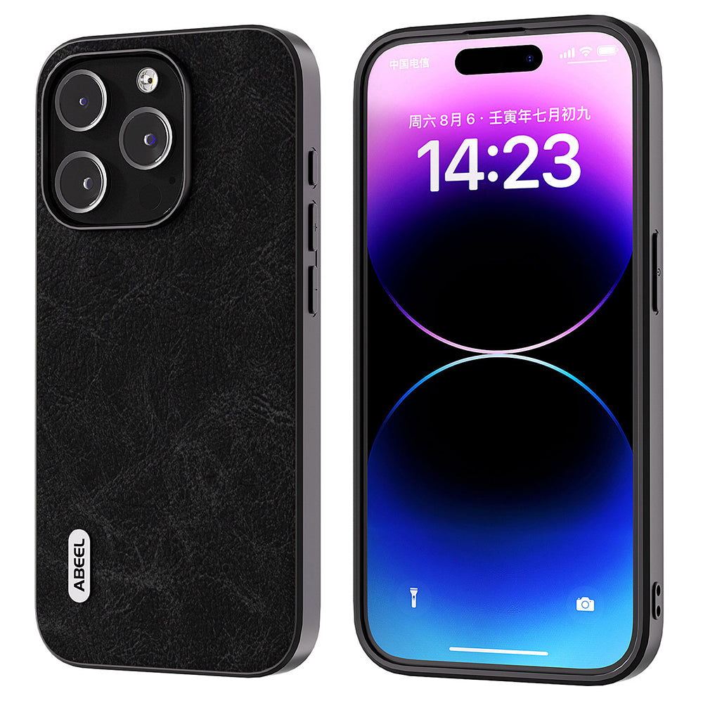 ABEEL PU Leather Coated PC TPU Case pro iPhone 14 Pro Litchi Texture Ochranný kryt telefonu ABEEL PU Leather Coated PC TPU Case pro iPhone 14 Pro Litchi Texture Ochranný kryt telefonu